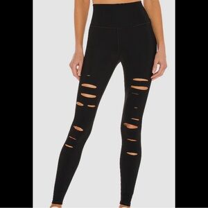 Alo yoga high waist ripped warrior legging